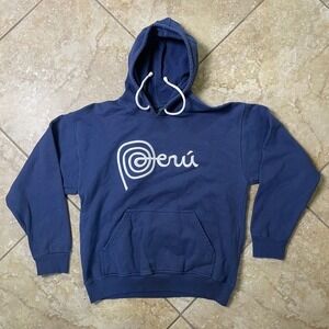 Peru Souvenir Hoodie Pullover Embroidered Travel Sweatshirt Small‎